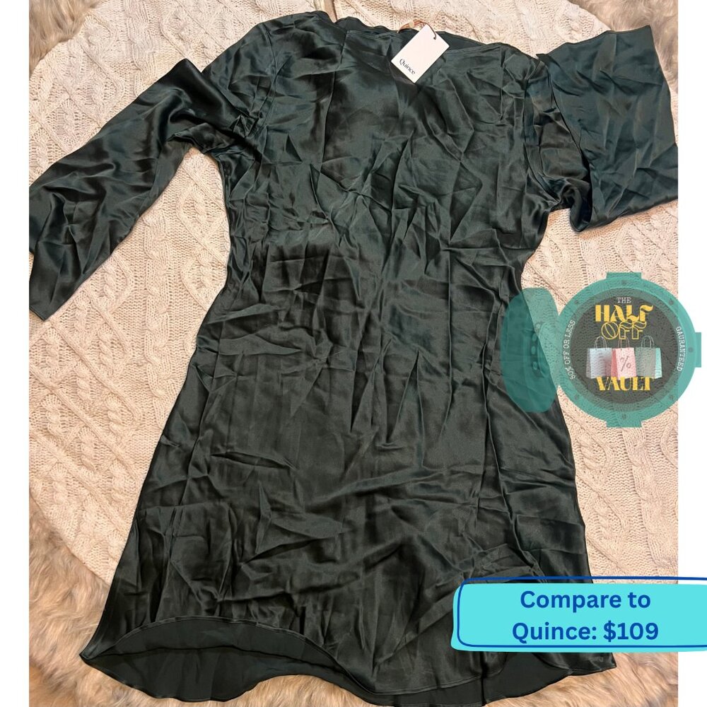 Quince Long Sleeve Silk Dress - Picture 2 of 2